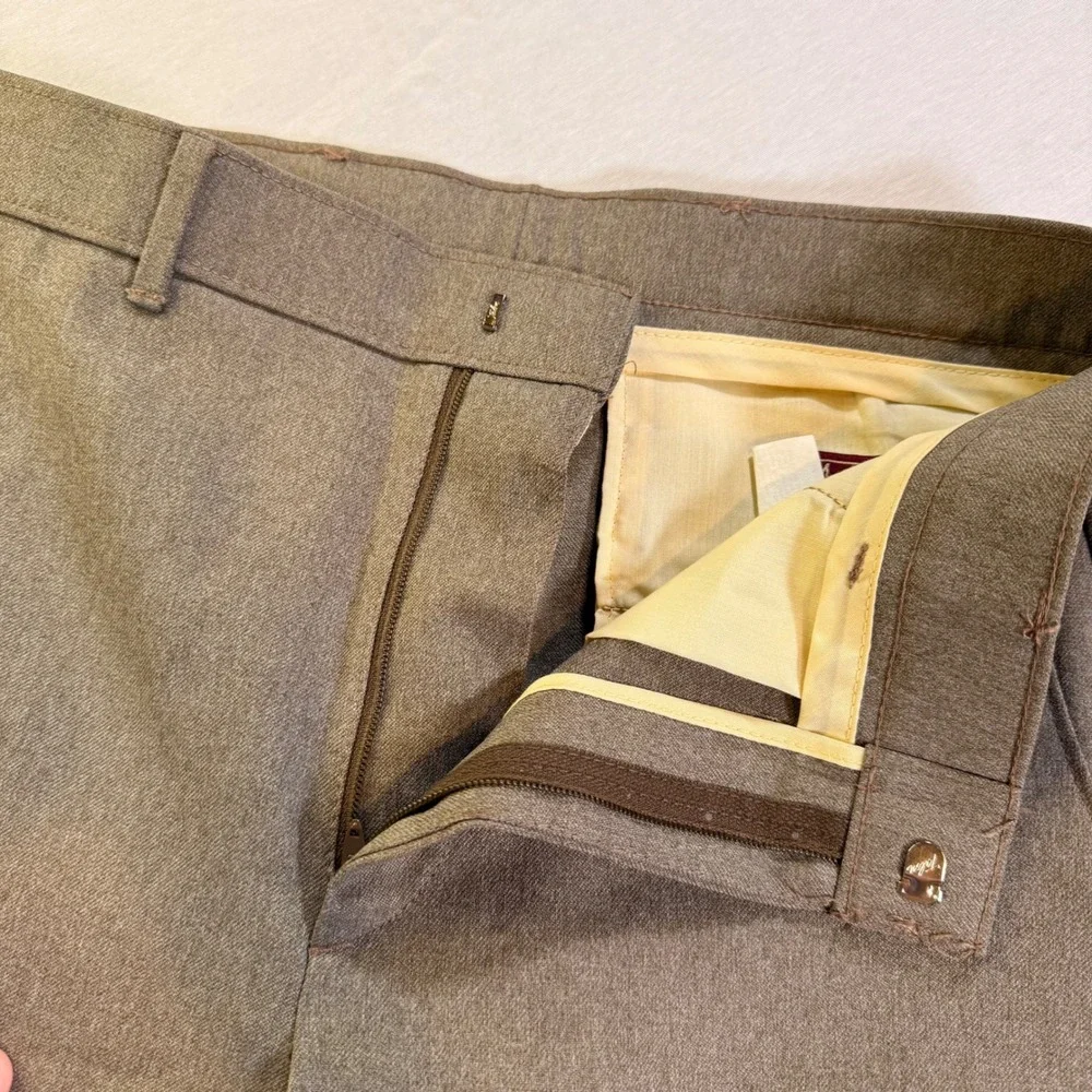 Vintage Levis Action Slacks Mens 30x30 Brown Sta-Prest Trousers 70's Retro USA